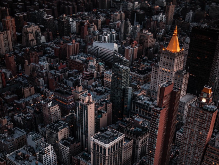 night city, aerial view, skyscrapers, architecture, buildings