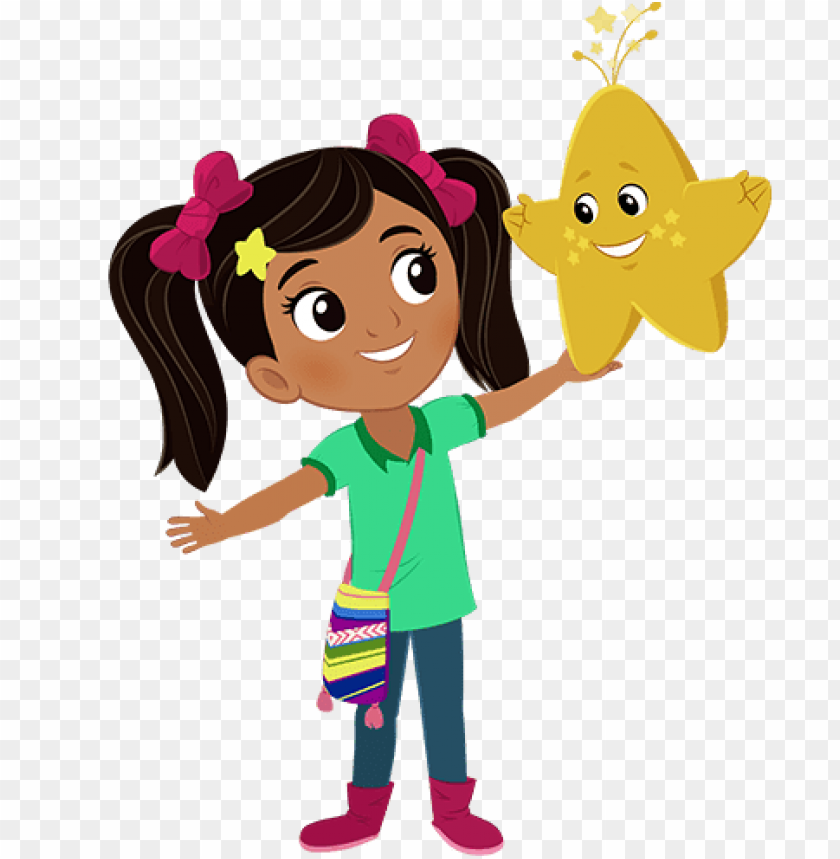 at the movies, cartoons, nina's world, nina holding star, 