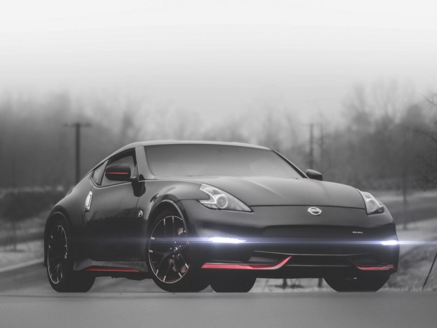 Nissan 370z Nissan Car Black Fog Background