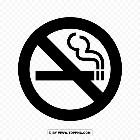 Non Smoking Black Sign PNG Transparent Background