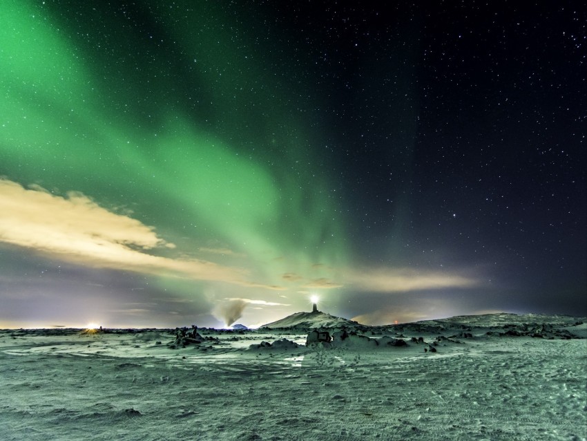 Northern Lights, aurora borealis, night sky, landscape photography, Iceland scenery