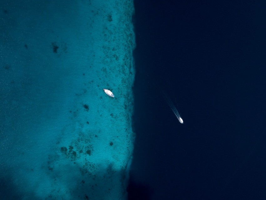 Ocean Aerial View Water Boats Background