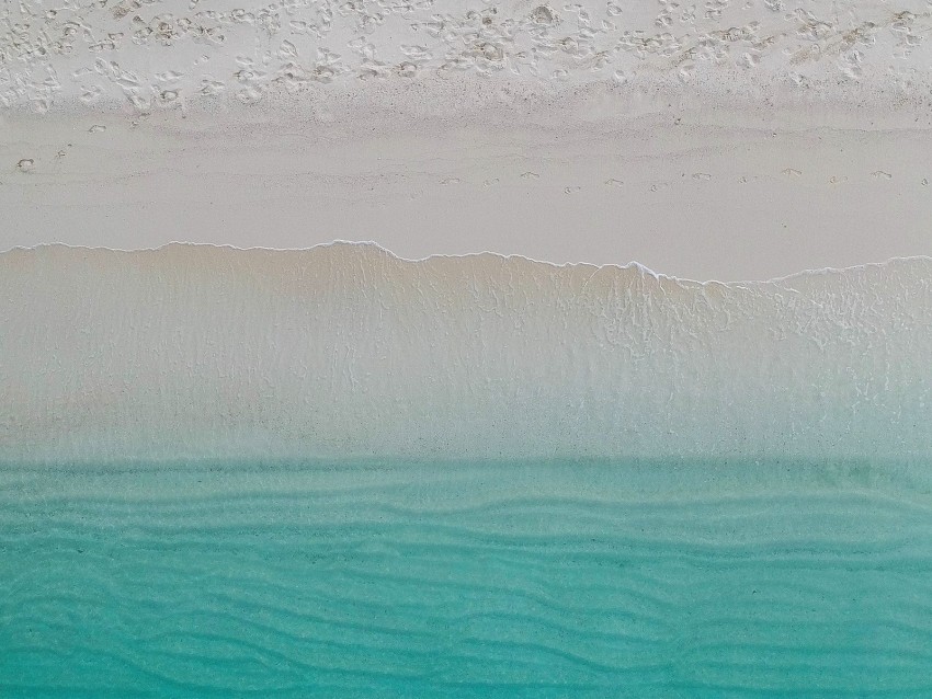 ocean, coast, aerial view, sand, wave, sea