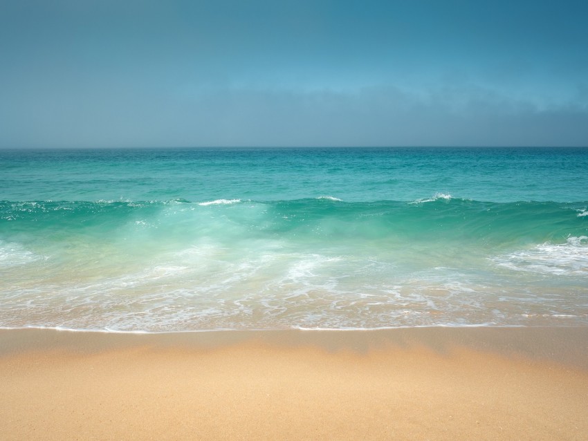 ocean, coast, horizon, waves