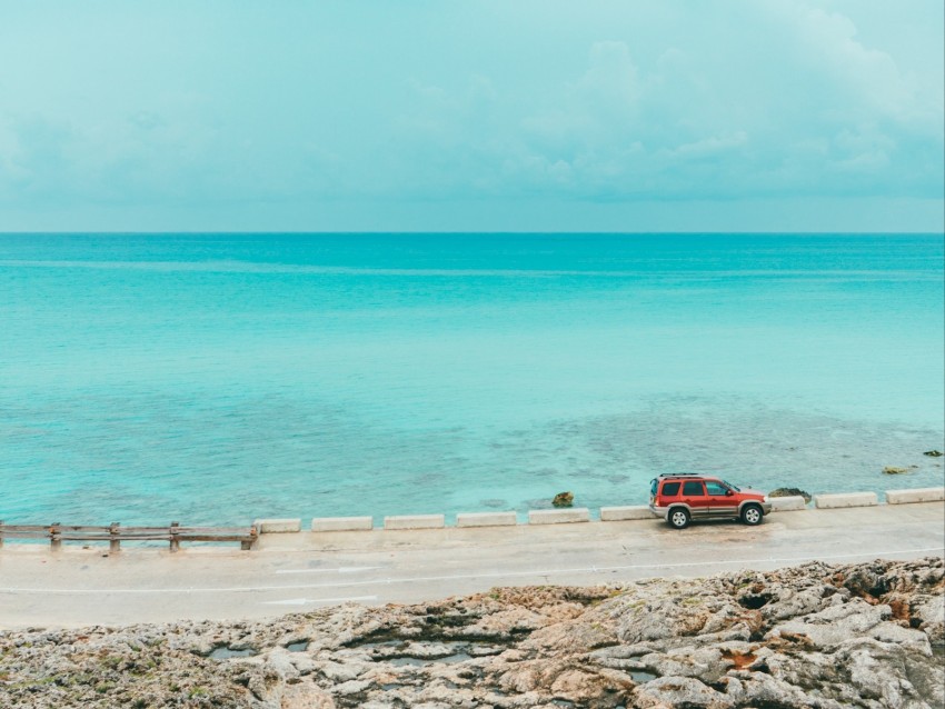 Ocean Coast Machine Water Horizon Background