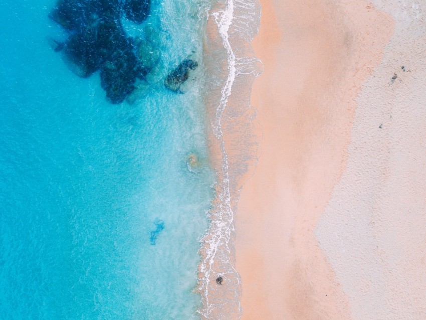 Ocean Shore Top View Surf Foam Background