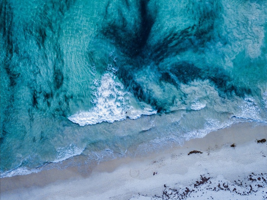 ocean, surf, aerial view, sea, waves, coast, australia