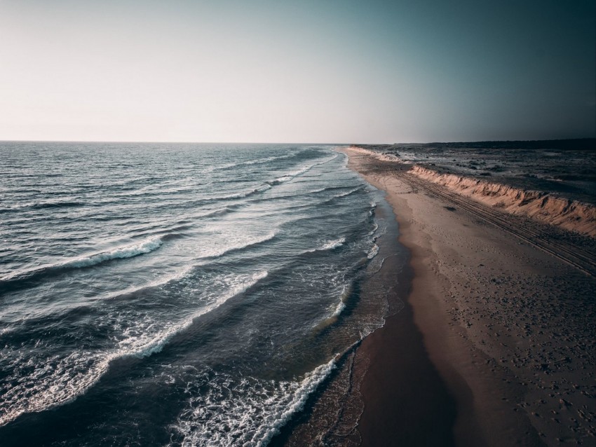 ocean, surf, coast, sea, horizon