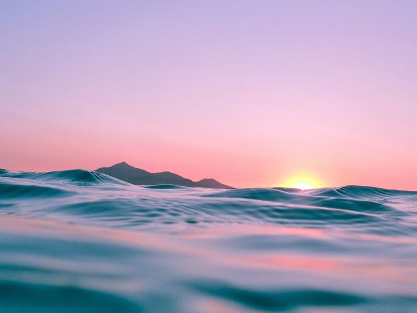 Ocean Wave Lento Sky Sunny Background