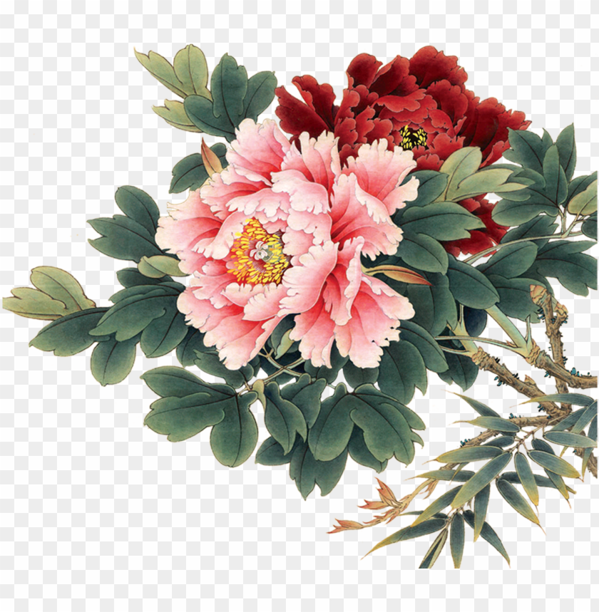 industry, china, tree, oriental, peonies, chinese new year, flower frame