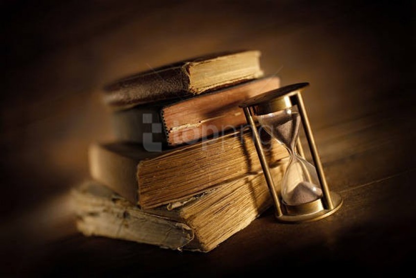 books, hourglass, vintage, antique, reading, literature, timepiece