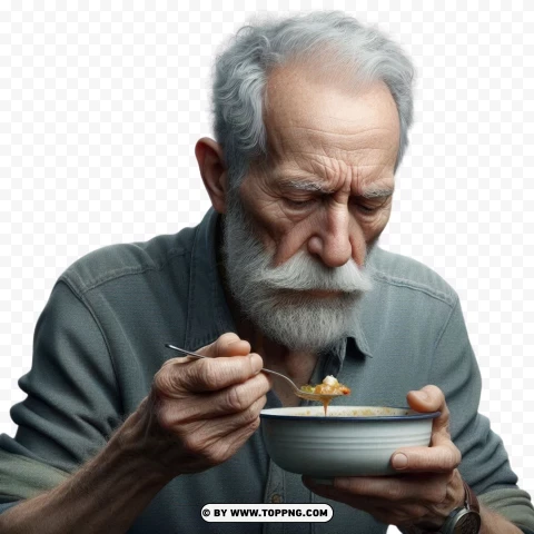 Old Man Eating Images With PNG Transparent Background