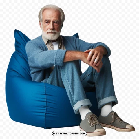 Old Man,   character , relax,senior,   elderly,   isolated, Comfortable