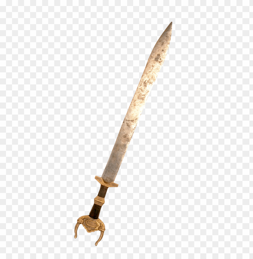 Golden Sword PNG, weapon, blade, fantasy