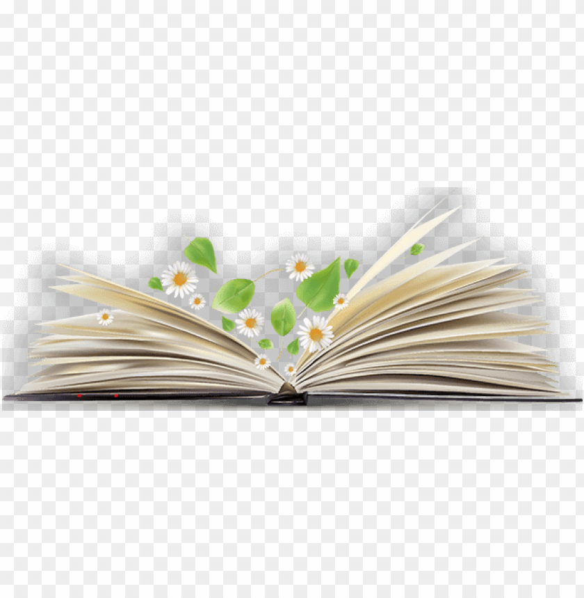 book, open book, flowers, daisies, leaves, nature, plant decor