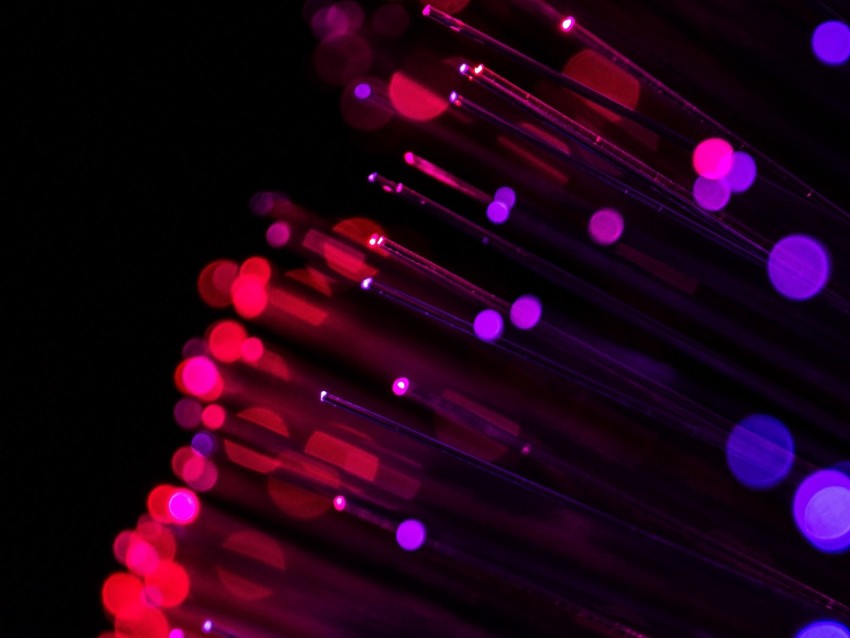 Optical Fiber Glare Thread Glitter Red Purple Background