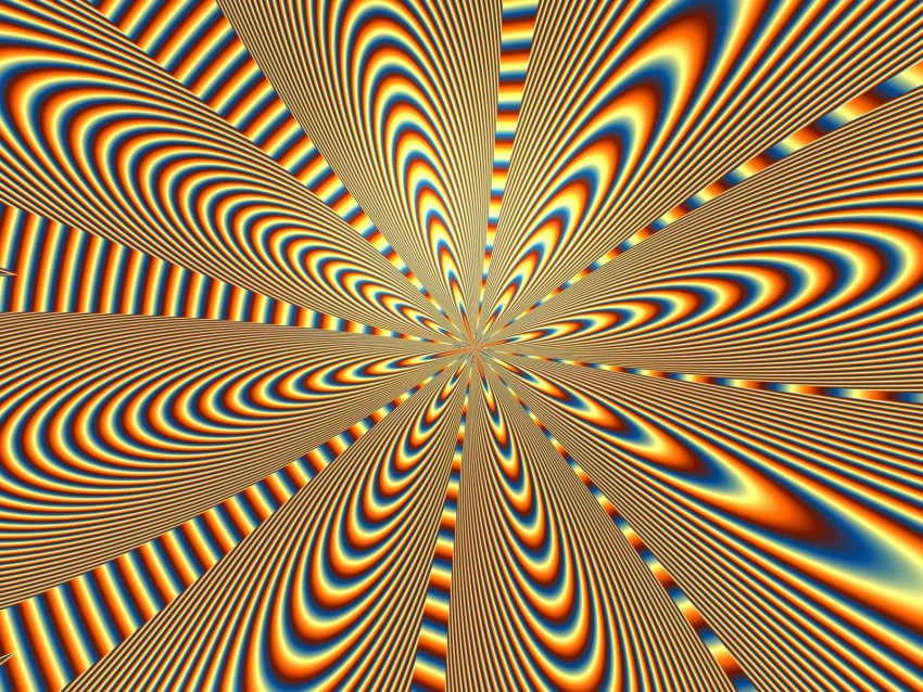 Optical Illusion Rotation Lines Wavy Background