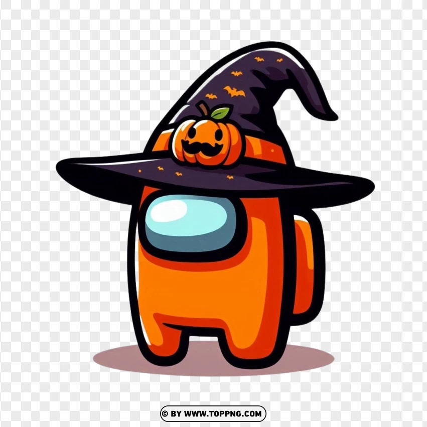 Among Us Character,  Orange Among Us,Halloween,illustration,  cartoon,  among us,  game