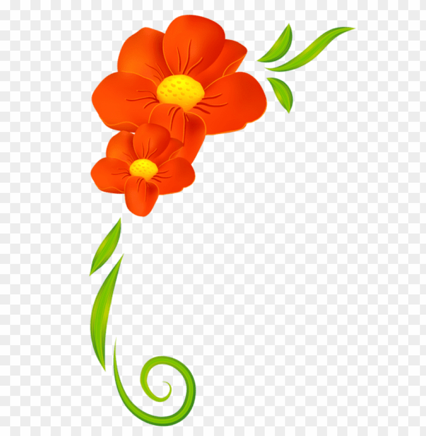 orange flower decor