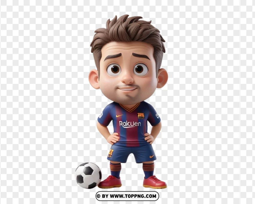 Pablo Gavi As A Chibi Character PNG Transparent Background