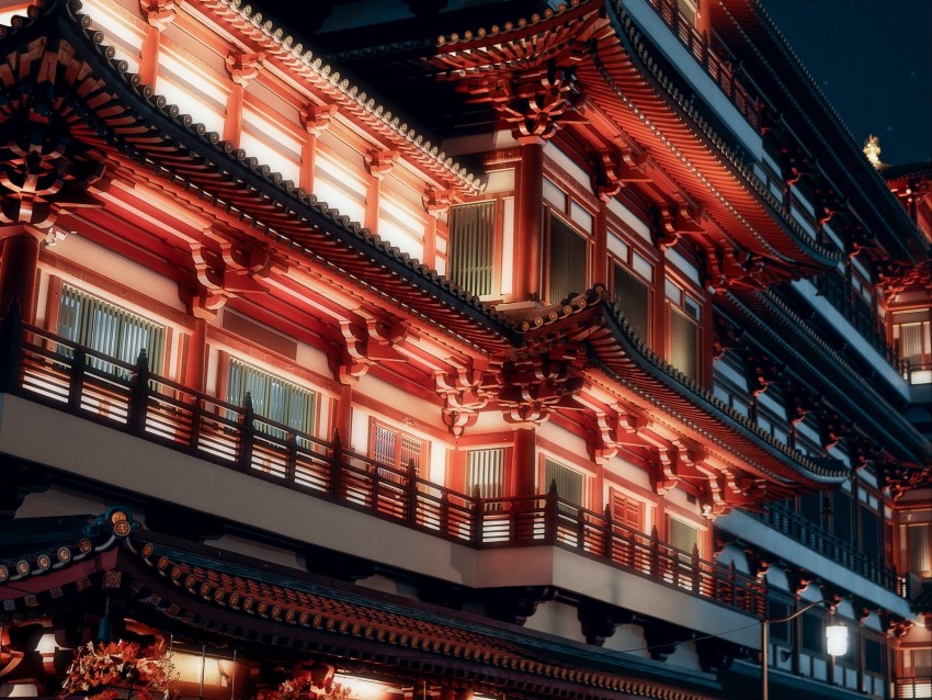 Pagoda Building Architecture Facade Temple Background