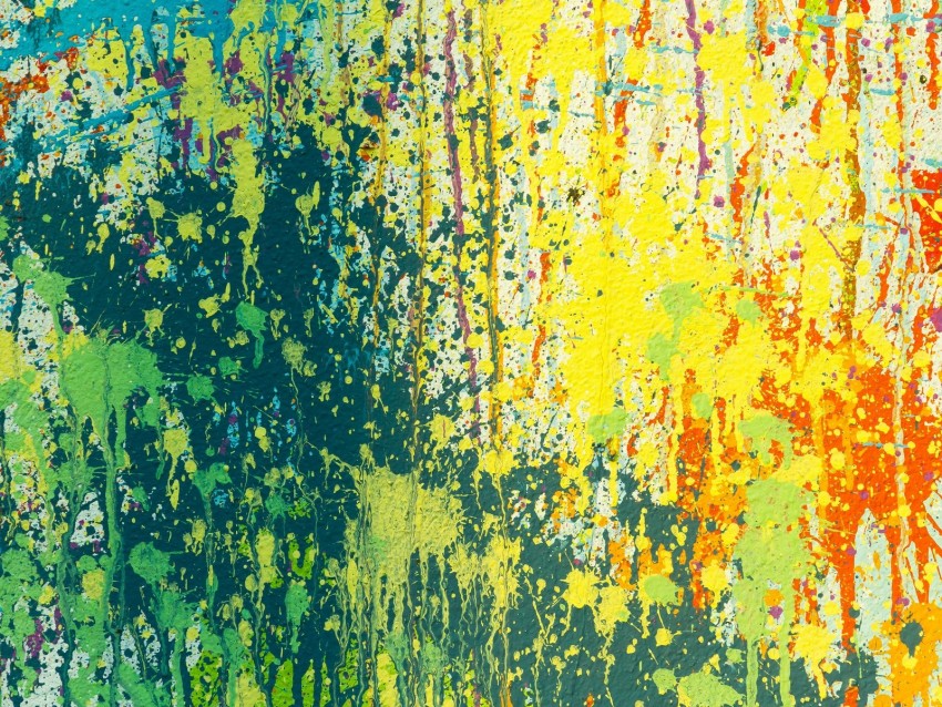 paint, spots, splashes, chaotic, abstract, multicolored