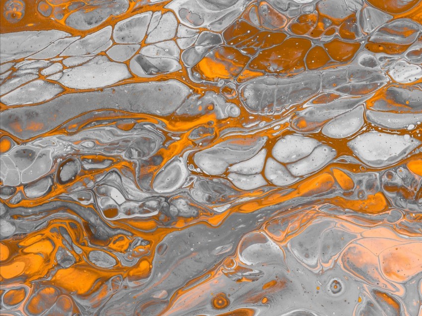 Paint Stains Orange Gray Spots Abstraction Background