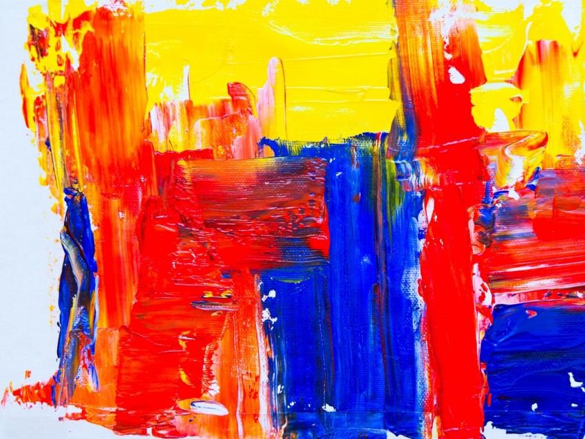 Paint Strokes Colorful Canvas Abstraction Modern Art Background