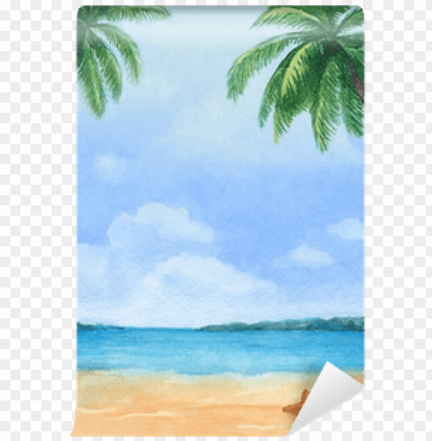 watercolor circle, beach towel, tropical drink, broken brick wall, wall, hole in wall