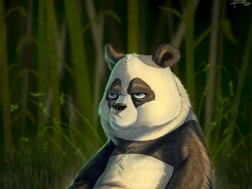 panda, bear, art, emotions, discontent