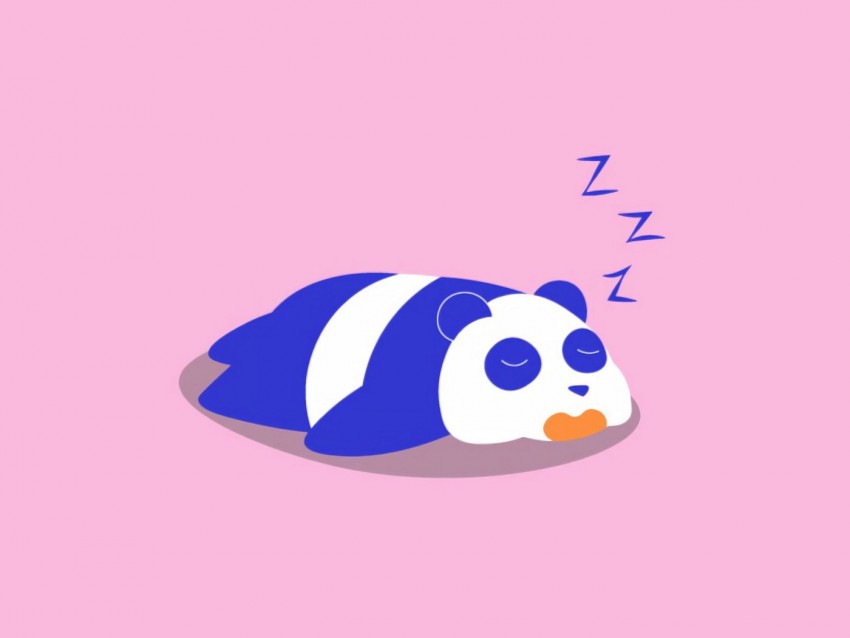 panda, sleep, art, funny, minimalism