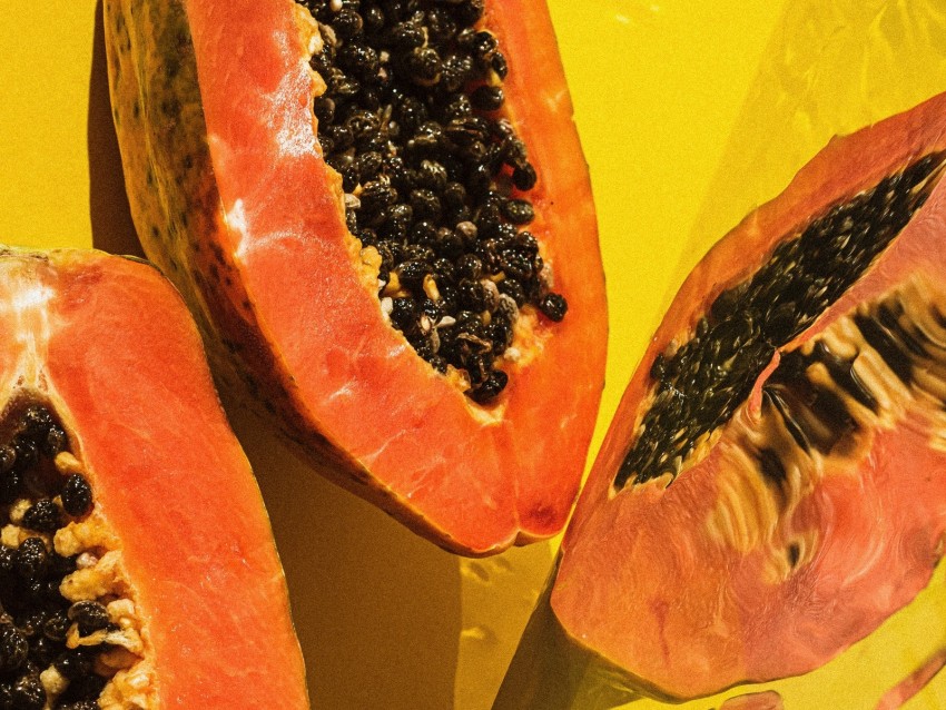 Papaya Fruit Tropical Exotic Ripe Background