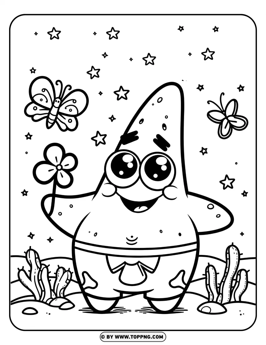 SpongeBob , Patrick Star ,coloring page