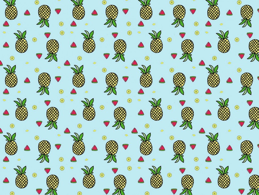 pineapple pattern, tropical design, colorful background, fruit illustrations, summer theme