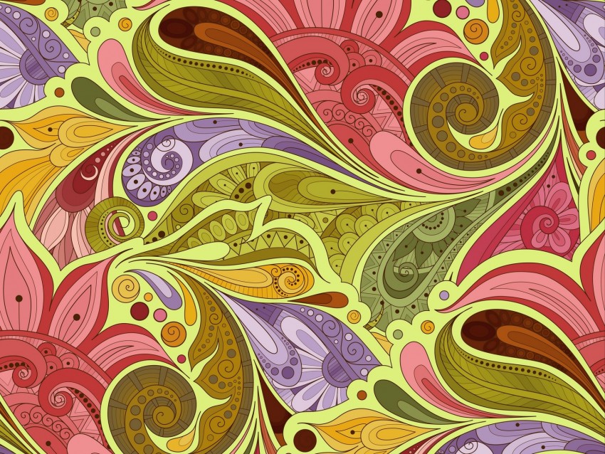 Patterns Ornament Doodles Pattern Colorful Background