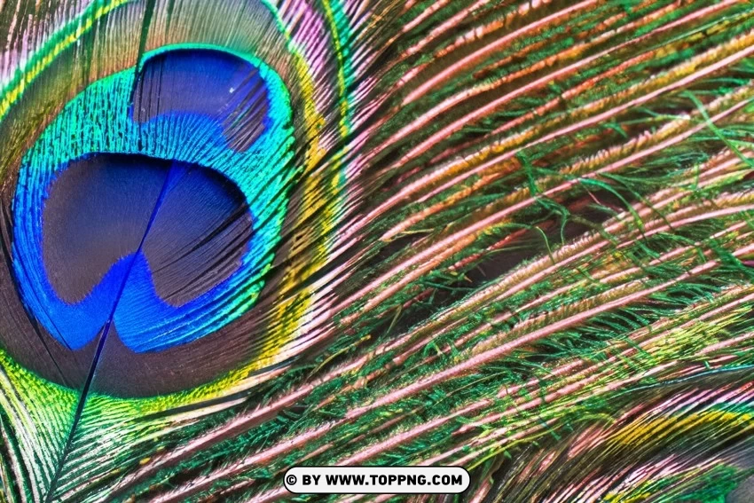 Peacock Feather Macro Shot Free Photo On Beautiful Textured PNG Transparent Background