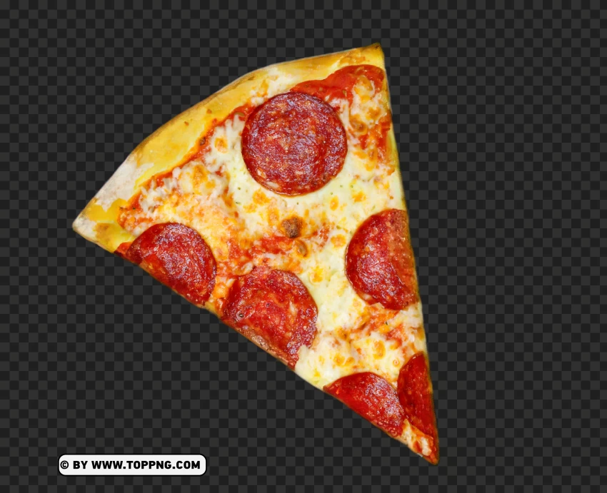 Pepperoni Pizza Slice On PNG Transparent Background