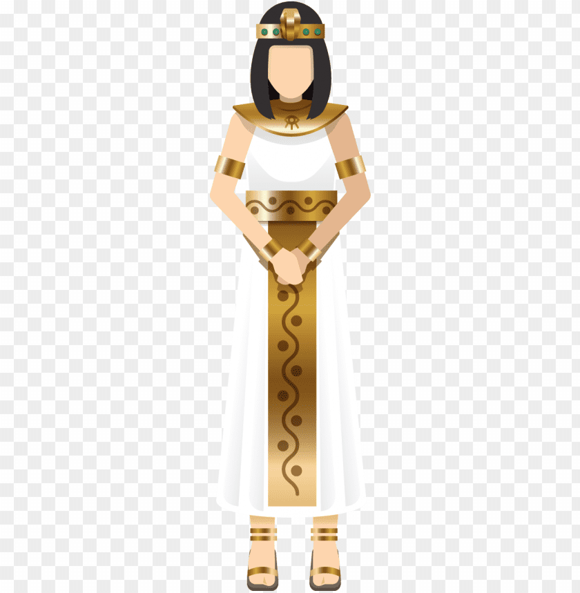 ancient Egypt, woman, headdress, white dress, gold jewelry