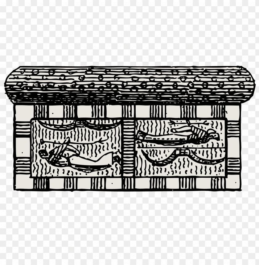 Illustration of two swimmers in an ancient style artwork PNG