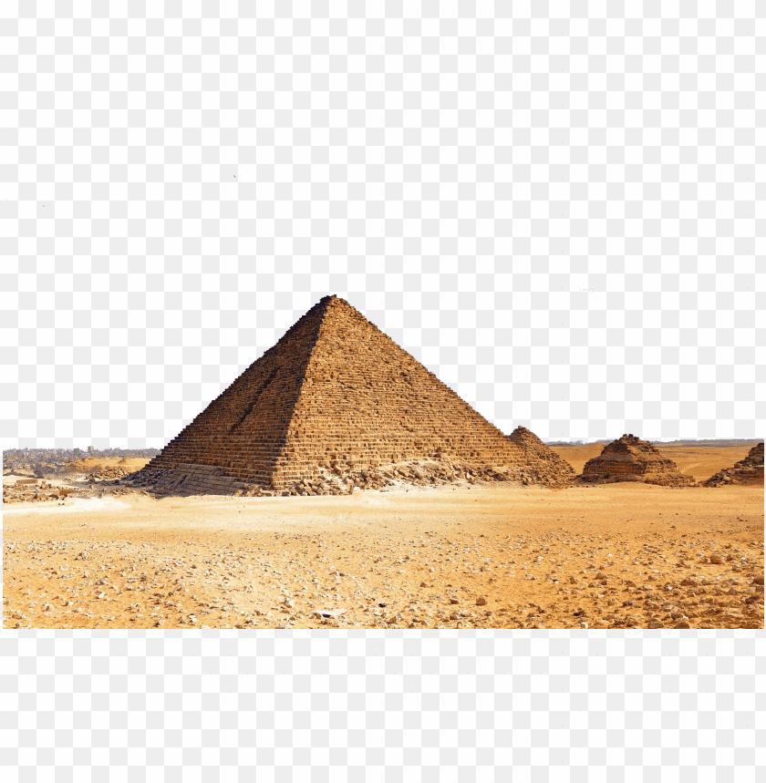 The Great Pyramid of Giza against a clear sky backdro PNG