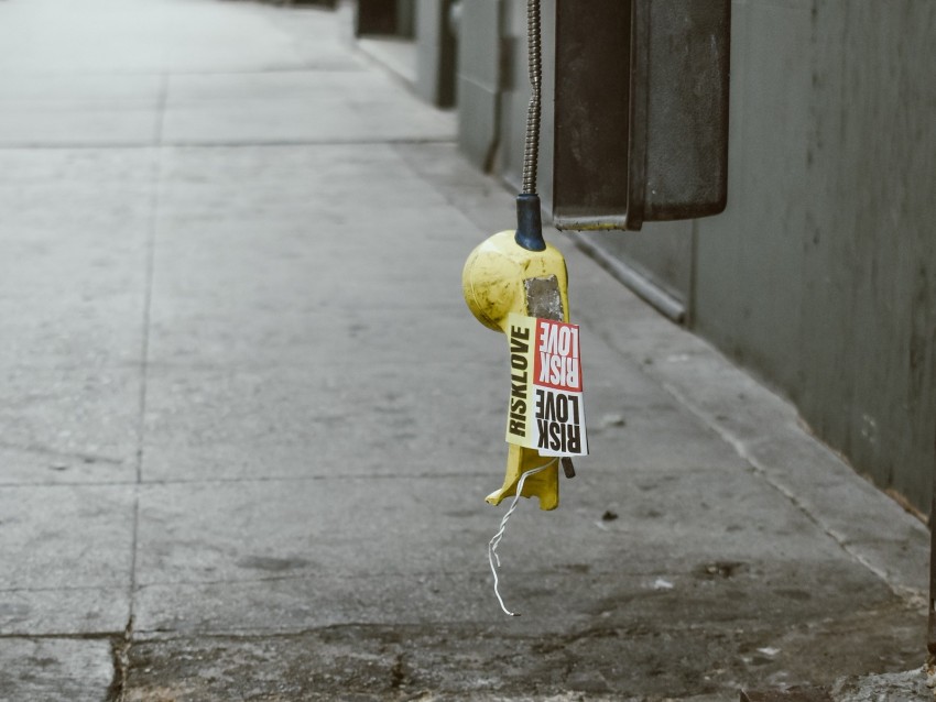 phone, handset, broken, street, urban