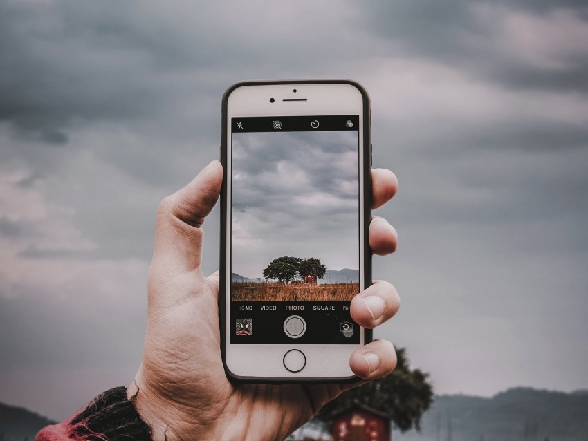 phone, smartphone, hand, photography, landscape