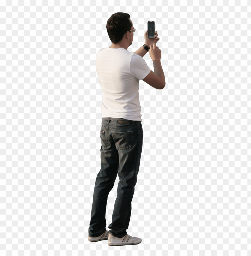 person, standing, smartphone, casual wear, jeans, t-shirt, photography