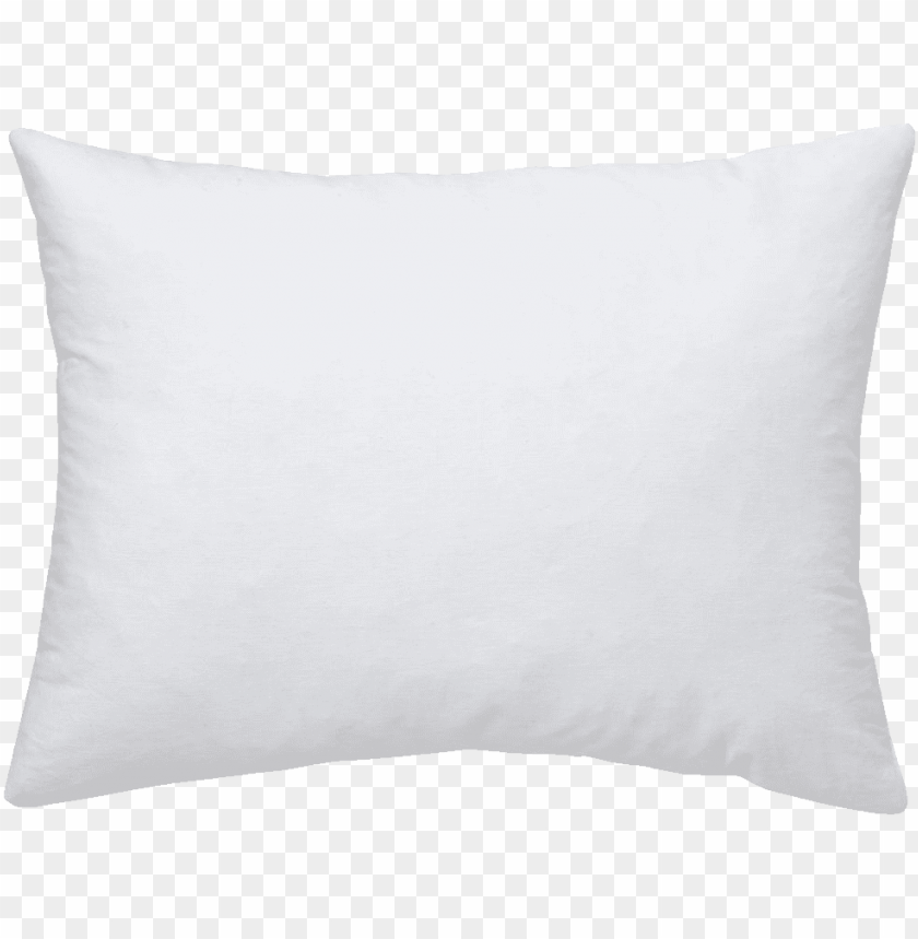 Plain white pillow on a transparent background