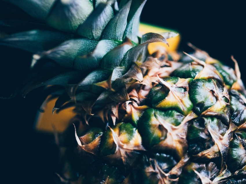 Pineapple Fruit Tropical Exotic Closeup Background