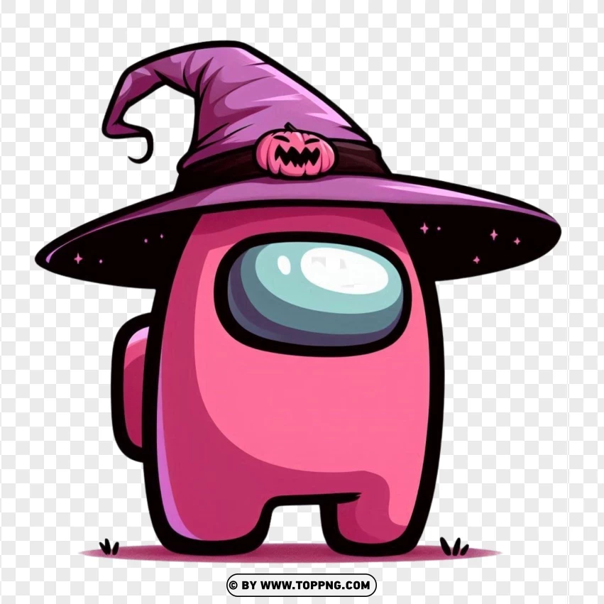 Among Us Character,  Pink Among Us,Halloween,illustration,  cartoon,  among us,  game