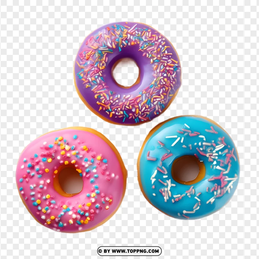 Pink Donut Image PNG Transparent Background