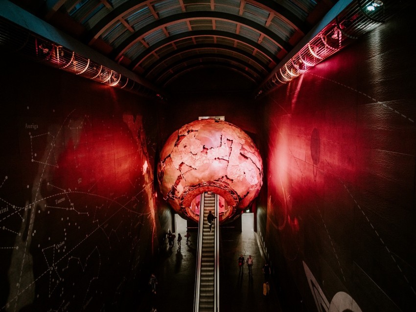 planetarium, building, room, interior, dark