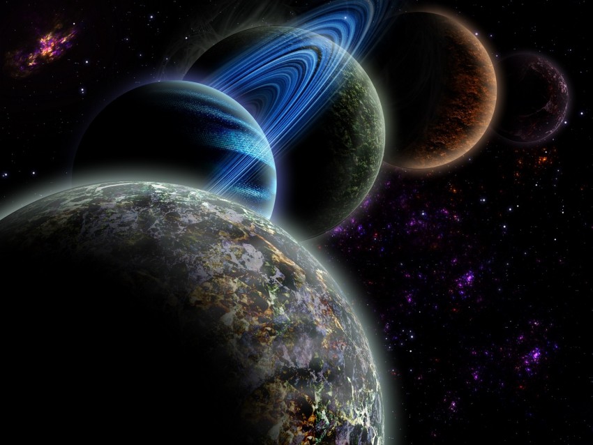 Planets Galaxy Stars Space Universe Background