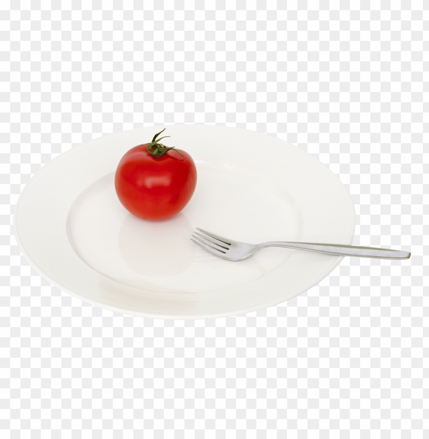 Plate with Tomato PNG, food, serving, object